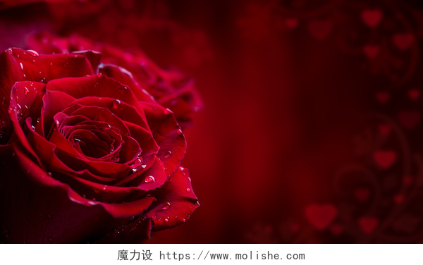 模糊背景下的红玫瑰花玫瑰。红玫瑰。束红玫瑰。对花岗岩背景的几种玫瑰。情人节那天，婚礼天背景。玫瑰花瓣和心情人节礼品盒。情人节礼物和婚礼边境。水域滴眼液对玫瑰花瓣